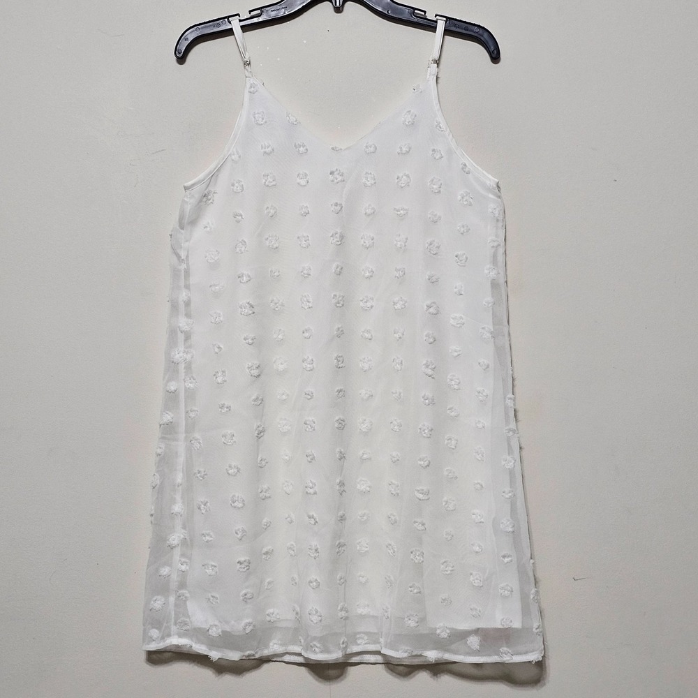 Shein Women's Dress 4 White Mini Sleeveless Adjustable Straps 0618